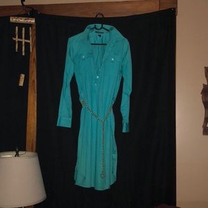 Ralph Lauren Shirt Dress Turquoise